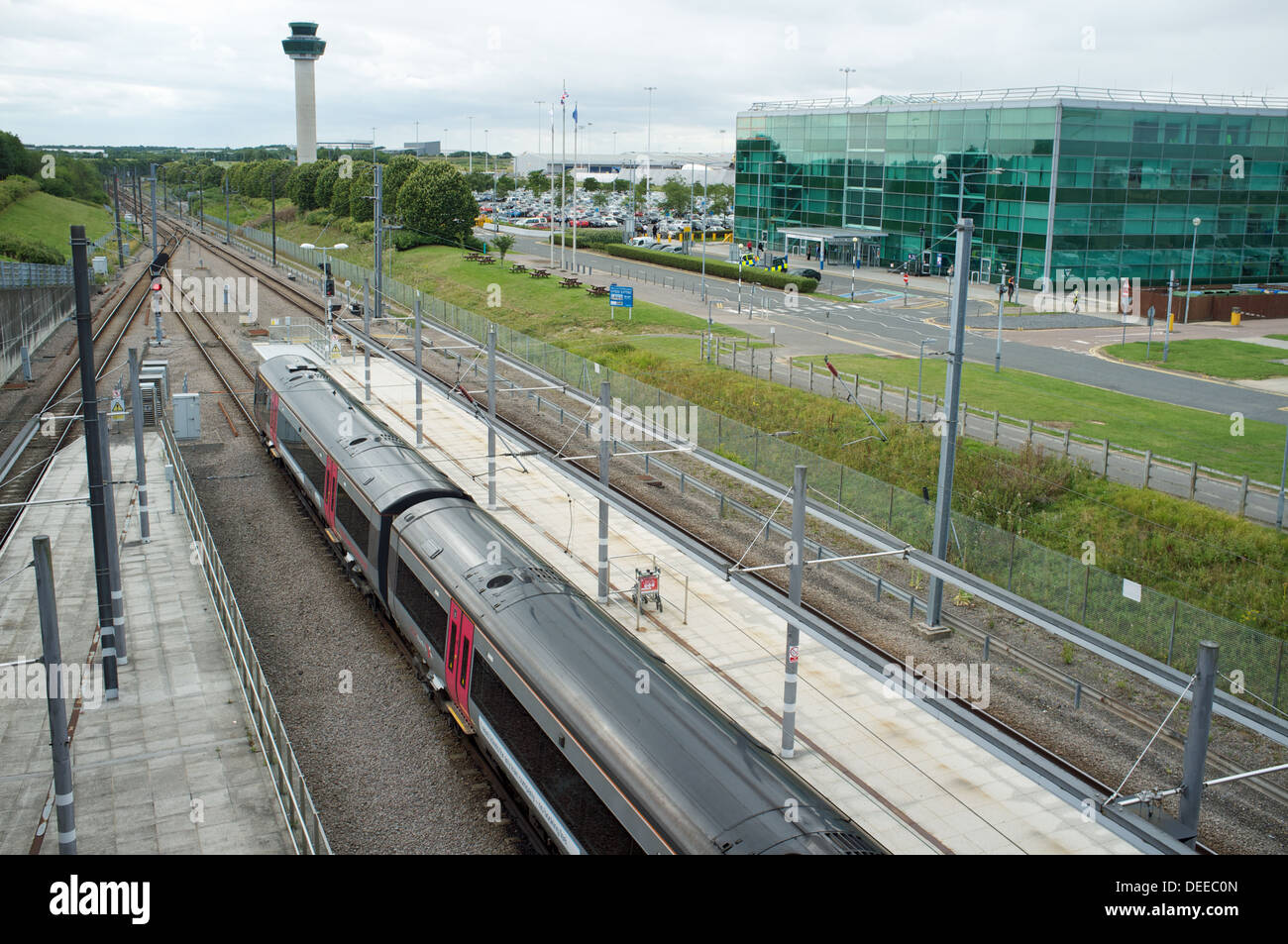 Stansted airport railway station Stock Photo, Royalty Free Image