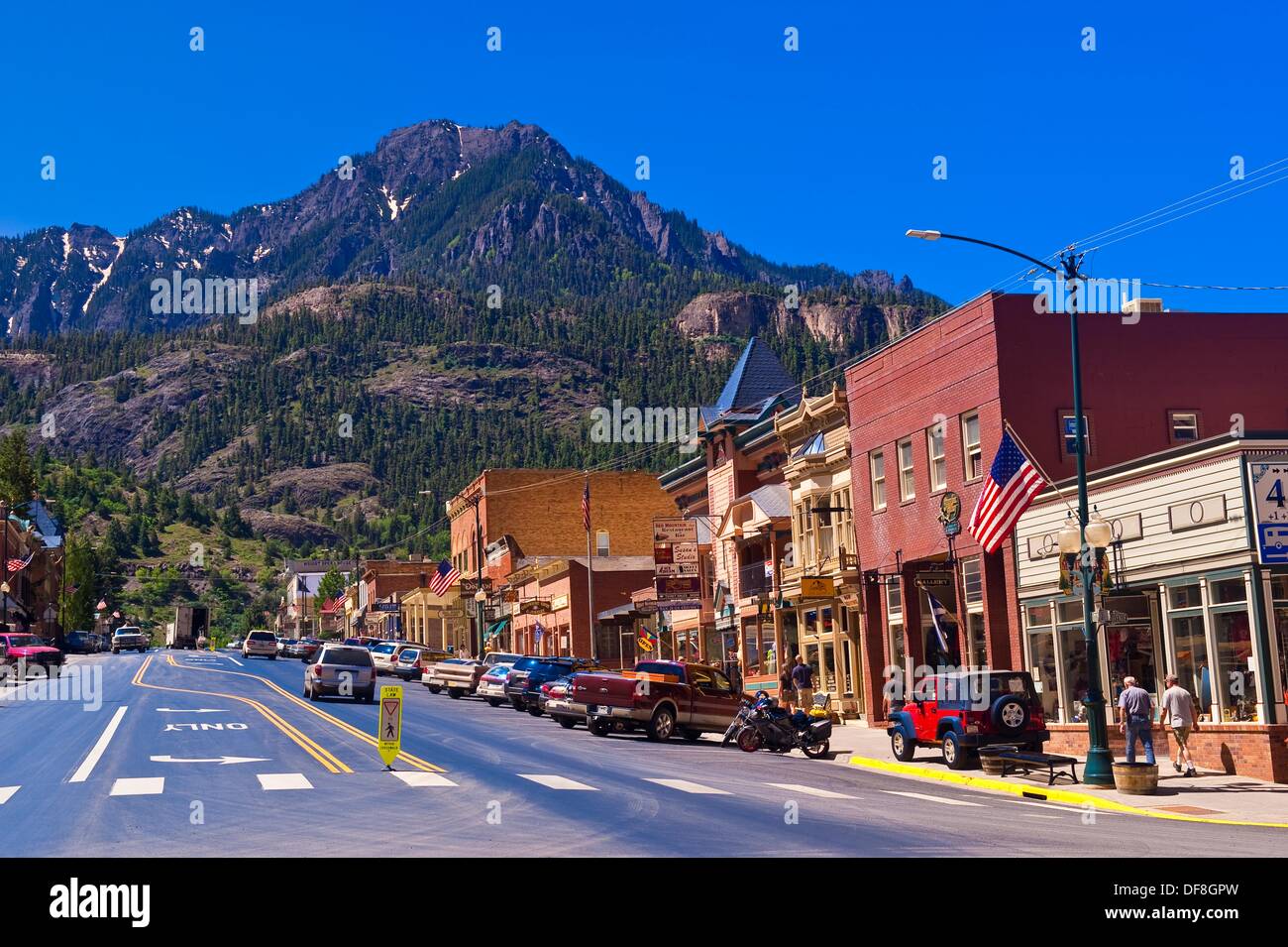 Main Street, Ouray, Colorado USA Stock Photo, Royalty Free Image