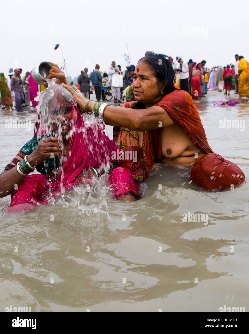 Indian women bath naked