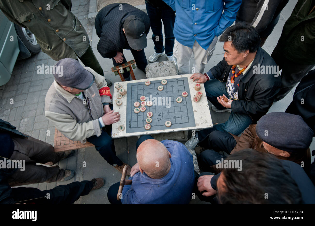 Chinese Men Playing Xiangqi Also Called Chinese Chess In Beijing China