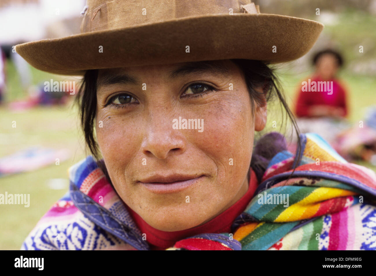 Quechua woman. Chinchero, Perù Stock Photo, Royalty Free Image