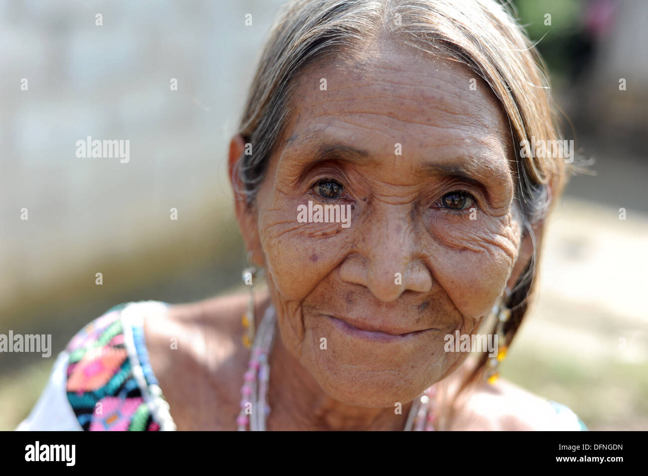 An elderly Mexican woman in <b>Roberto Barrios</b>, zapatista vommunity, ... - an-elderly-mexican-woman-in-roberto-barrios-zapatista-vommunity-close-DFNGDN
