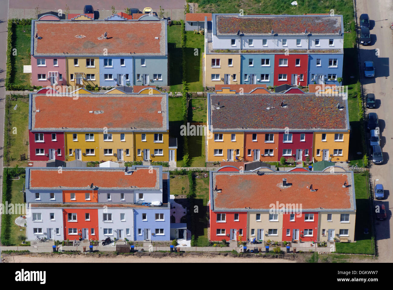 aerial-view-colourful-row-of-houses-in-t