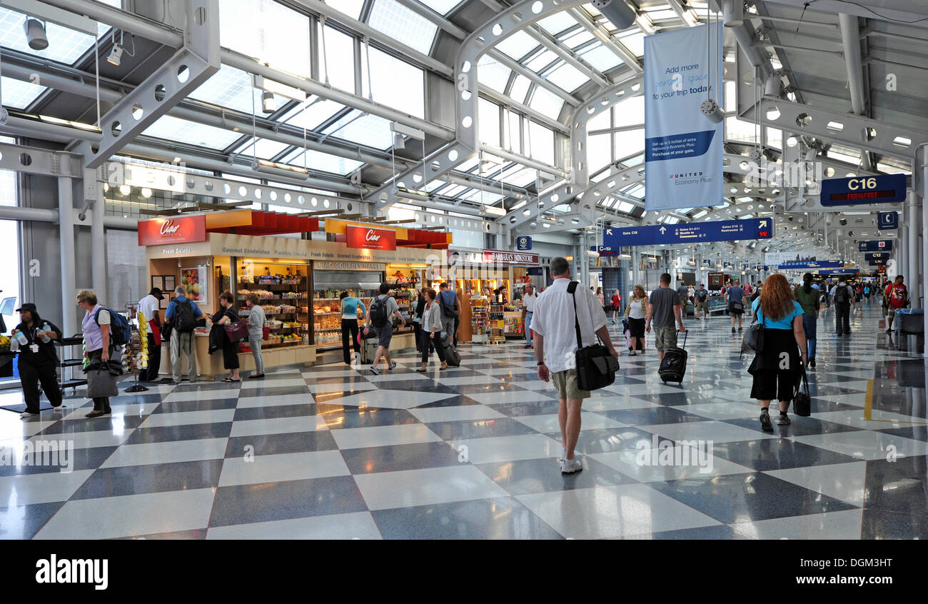 Terminal 1, Concourse C, O'Hare International Airport, Chicago Stock