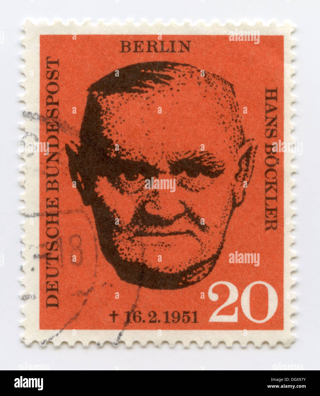 Germany postage stamp depicting <b>Hans Böckler</b>, a German politician and union ... - germany-postage-stamp-depicting-hans-bckler-a-german-politician-and-DGX97Y