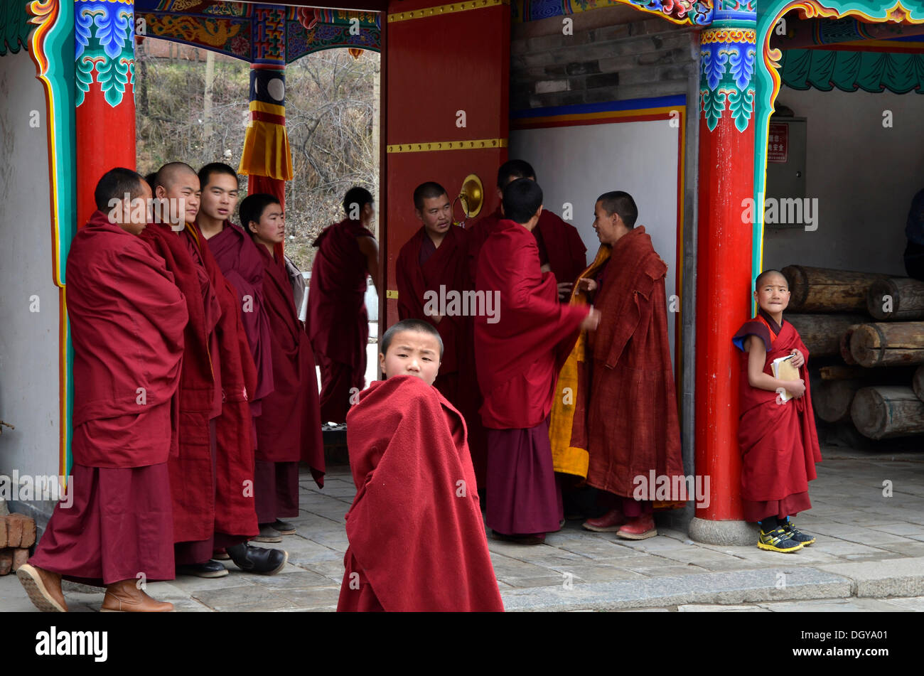 Tibetan Buddhism, monks in the important Kumbum Monastery, Gelug or