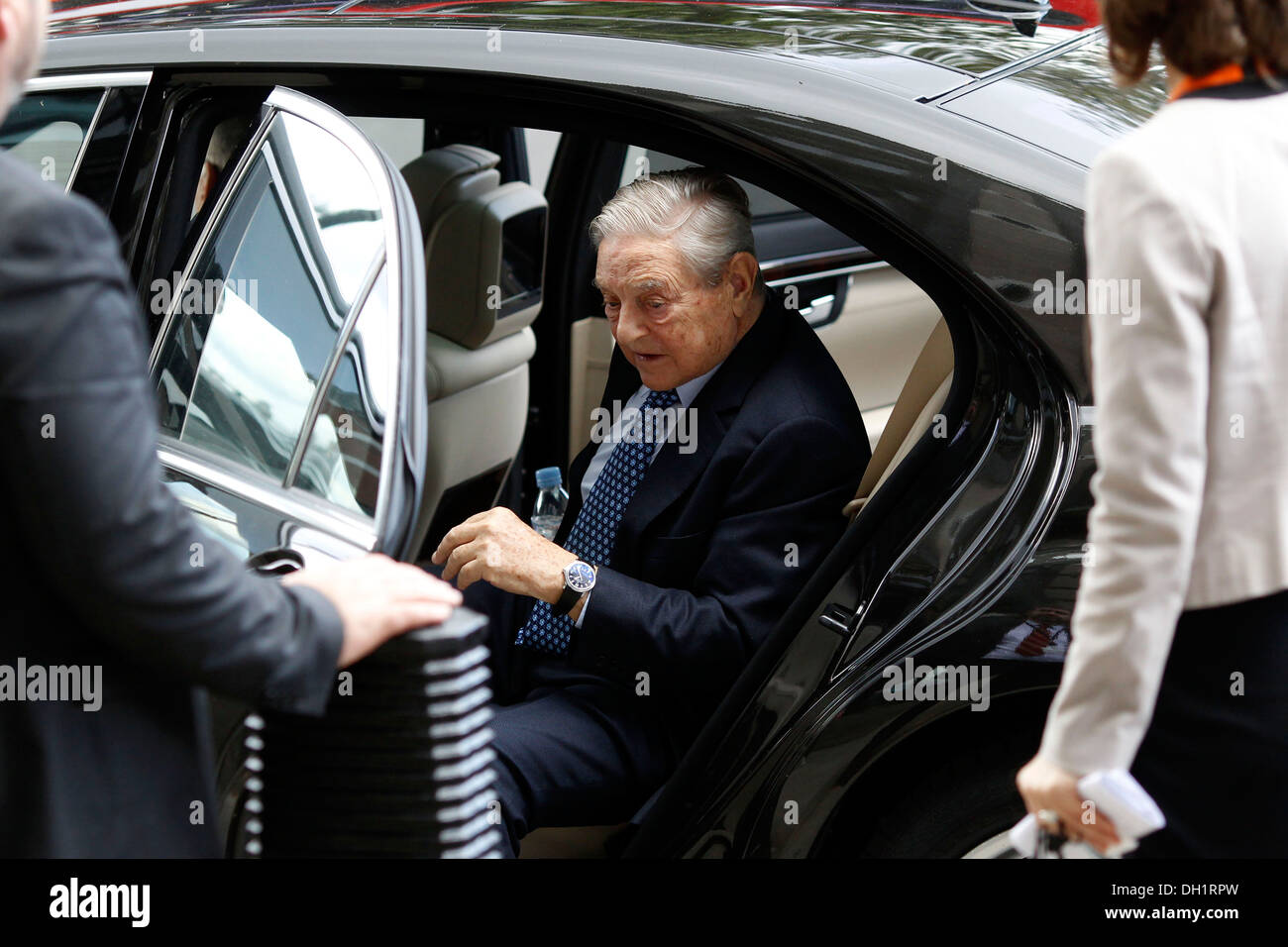 George Soros arrives at Portcullis House in London Britain on 29 Stock