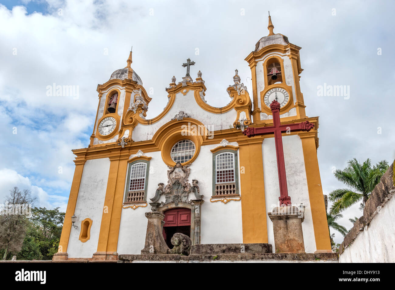 Matriz De Santo Antonio Church Tiradentes Minas Gerais Brazil Stock