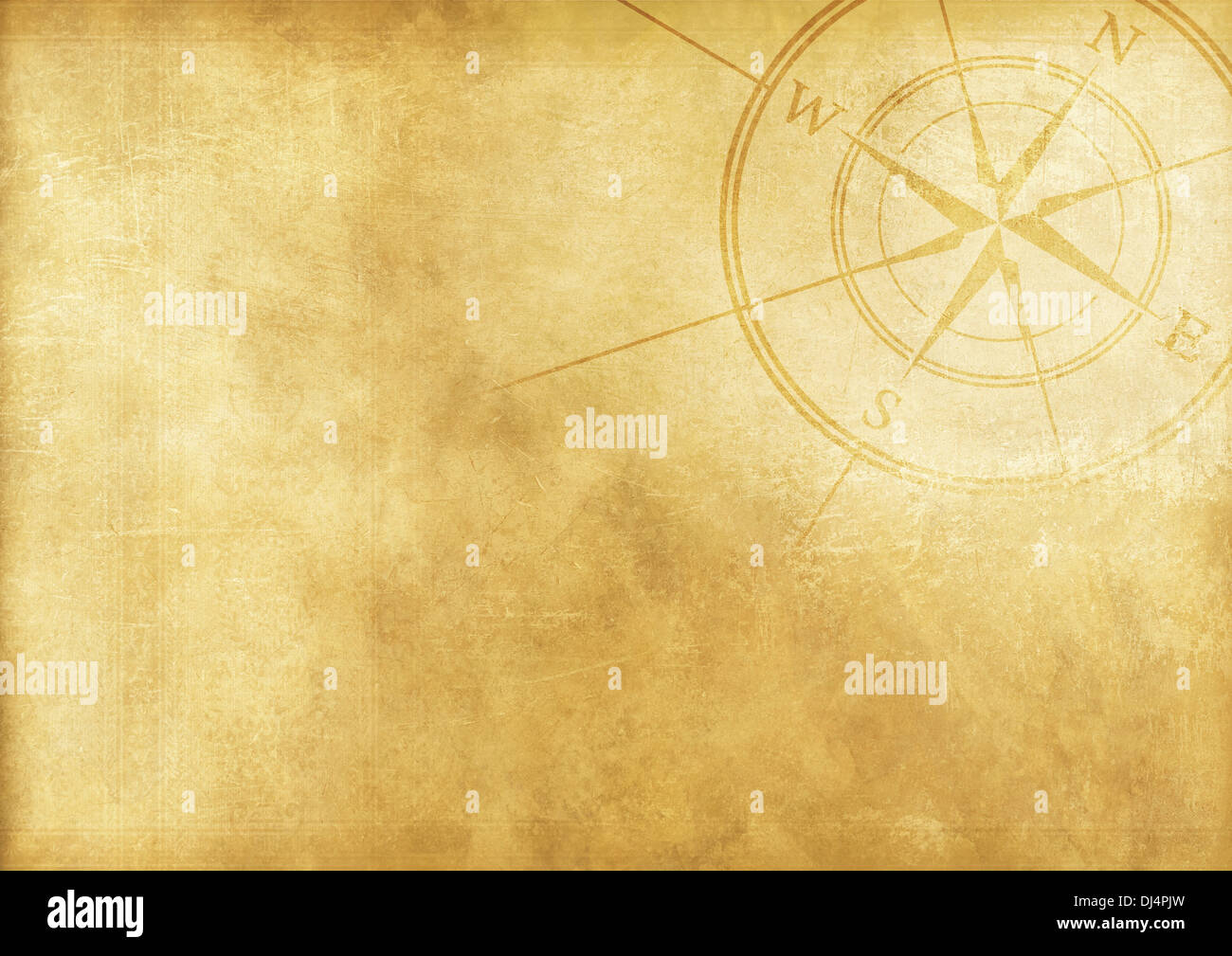 Vintage Journey Background With Compass Rose Aged Paper