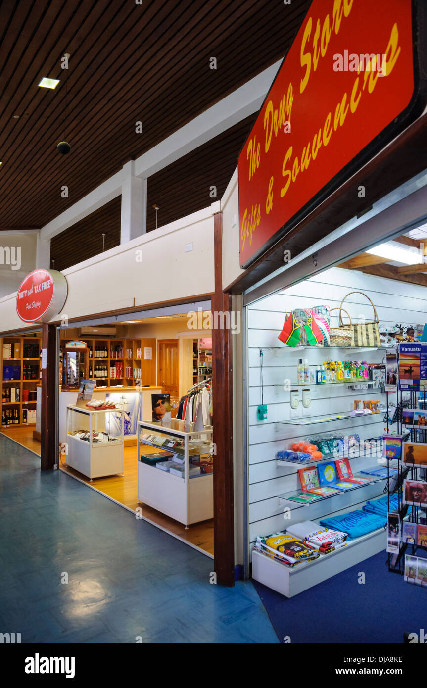 Duty free shops / concessions stores in a small airport terminal Stock