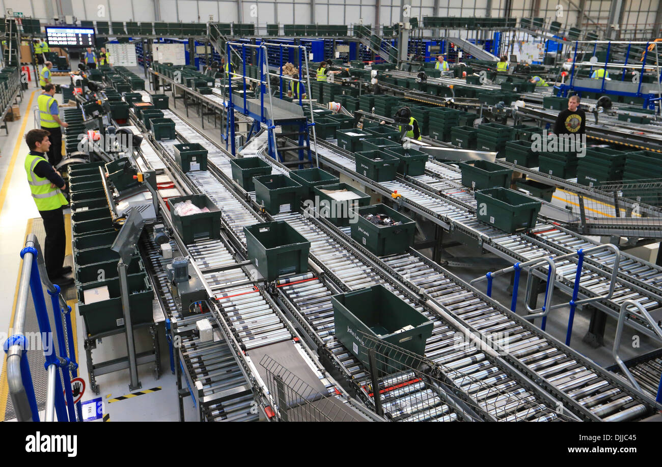 John Lewis distribution centre Milton Keynes December 2013 Stock Photo