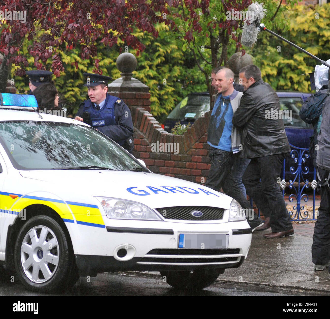 Tom Vaughn Lawlor Filming On Set Of Love Hate Series Dublin Ireland