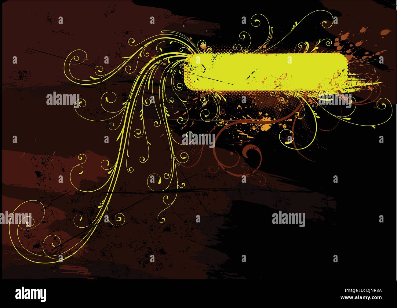 Vector Illustration Of Grunge Floral Frame Stock Vector Image Art Alamy