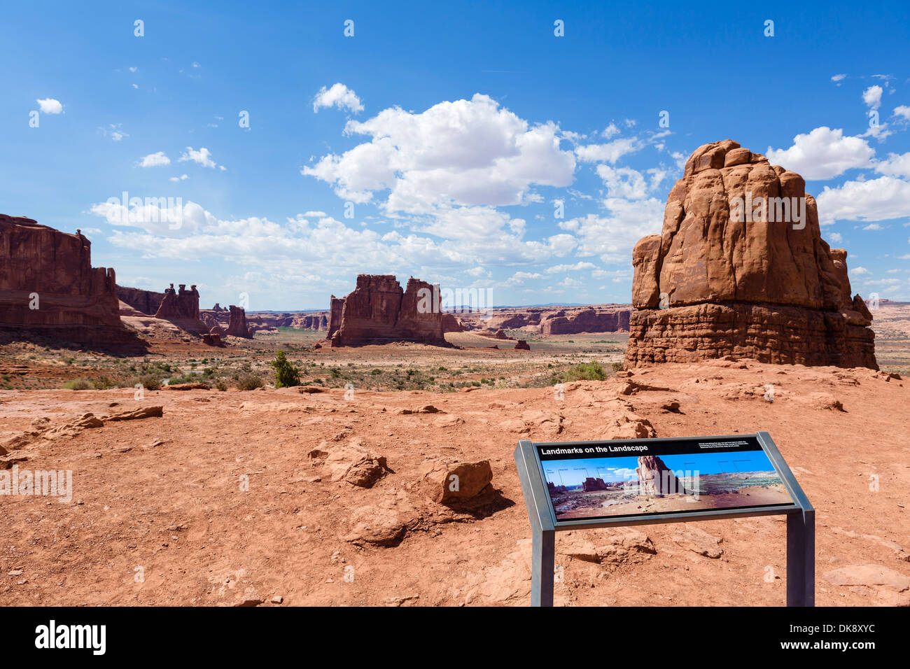 La Sal Mountains Viewpoint, Arches National Park, Utah, USA Stock Photo