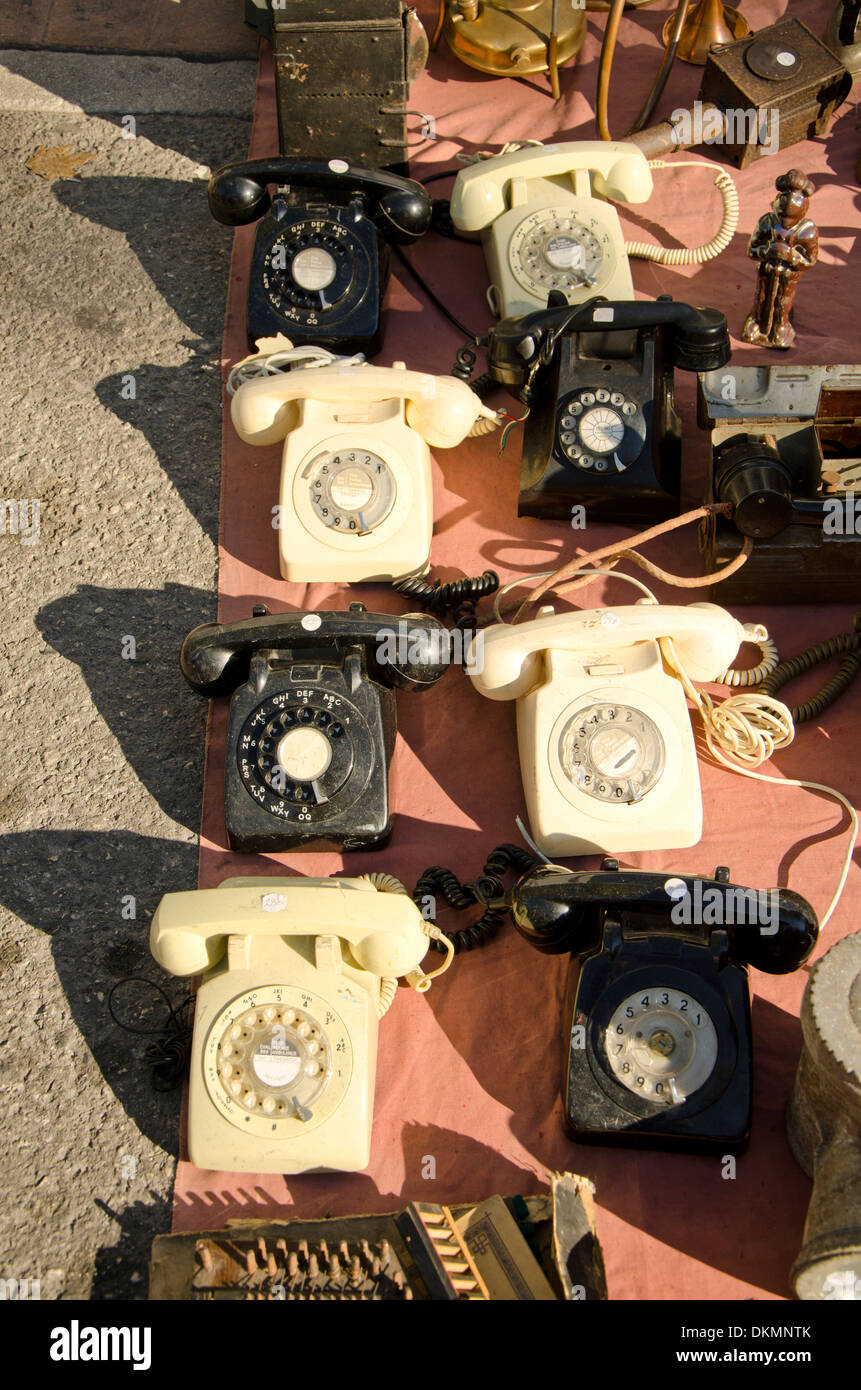 collection-of-old-rotary-dial-telephones