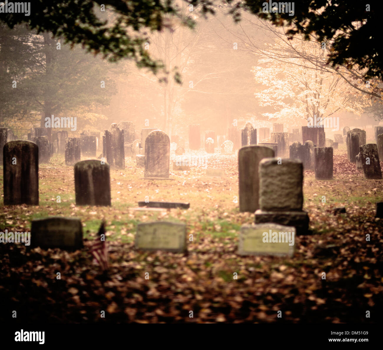 Tombstone And Graves In An Ancient Church Graveyard Stock Photo Alamy