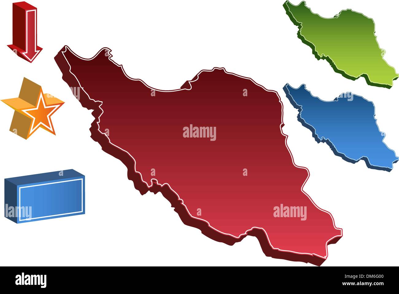 Iran Map Stock Vector Image Art Alamy