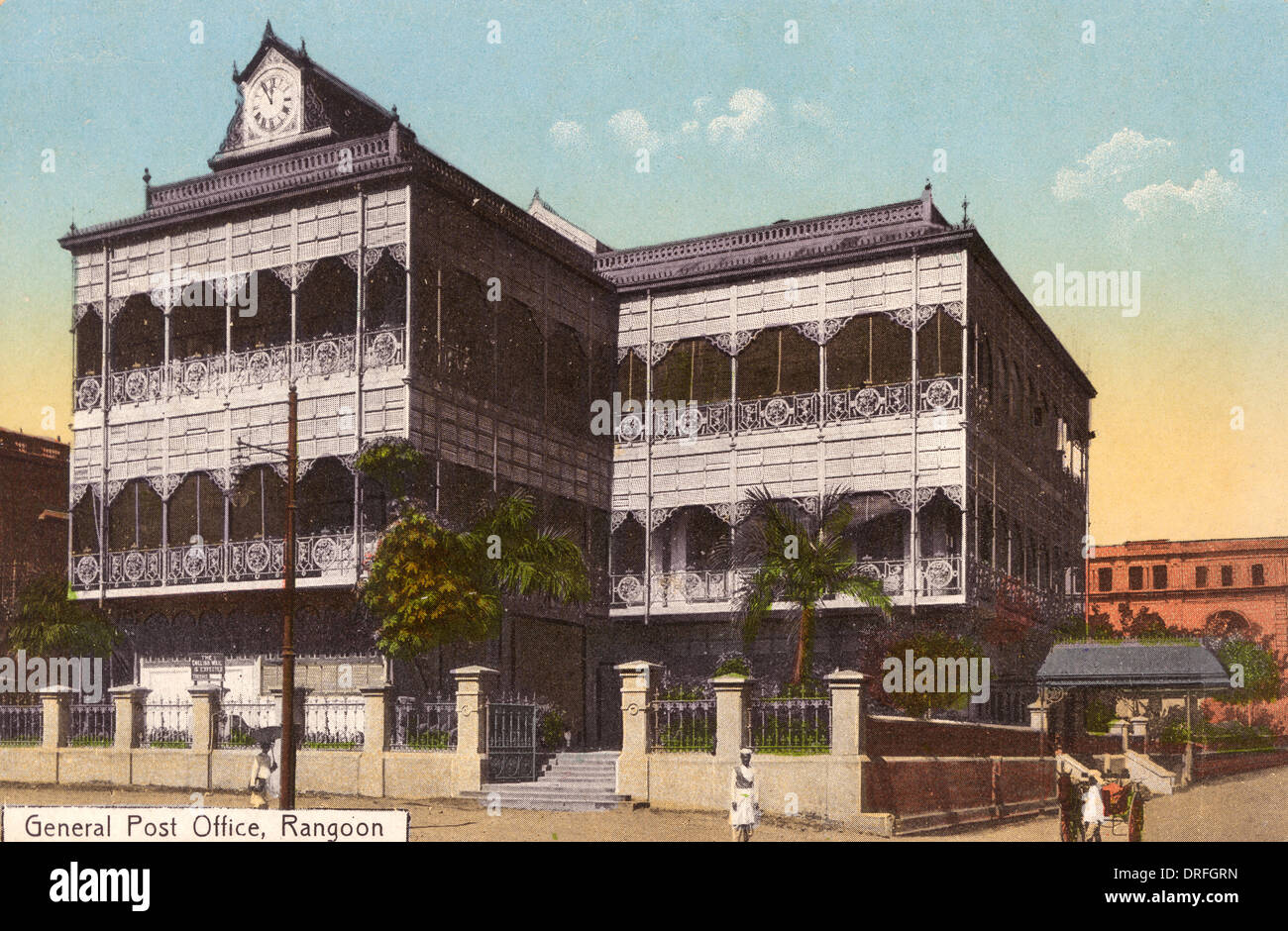 General Post Office, Yangon, Myanmar Stock Photo, Royalty Free Image