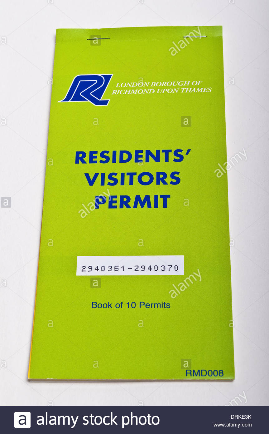 Residents' Visitors parking permit booklet, London Borough of Stock