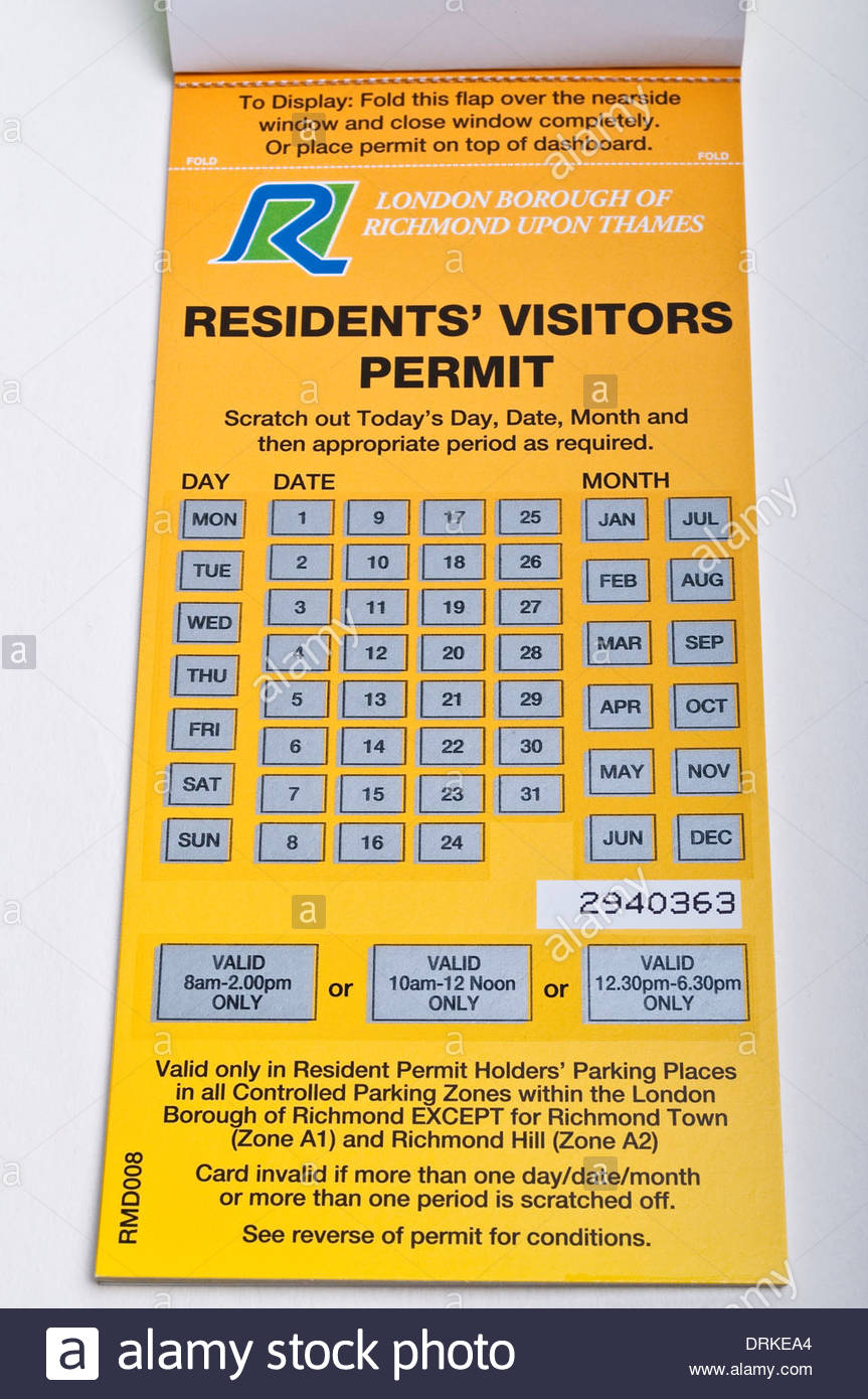 Residents Visitors Parking Permit Booklet London Borough Of Stock residents-visitors-parking-permit-booklet-london-borough-of-stock