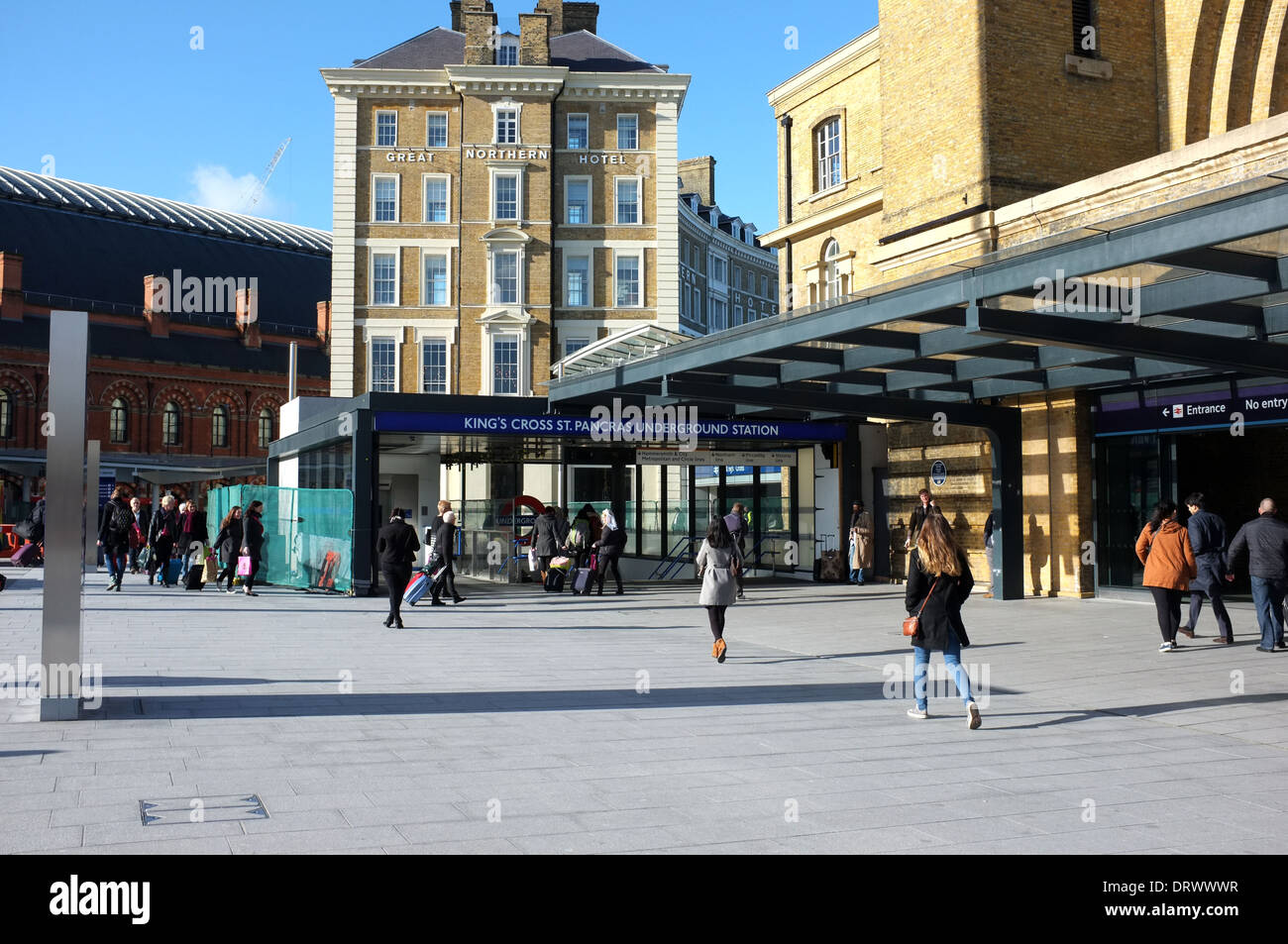 kings cross and st pancras underground tube station euston road Stock