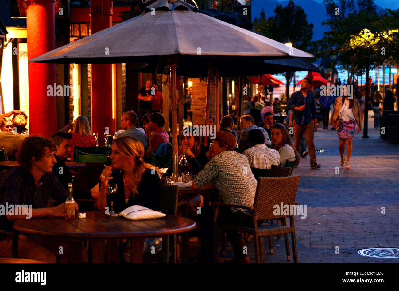 Visitors enjoy the nightlife in Queenstown, New Zealand Stock Photo 66370674 Alamy