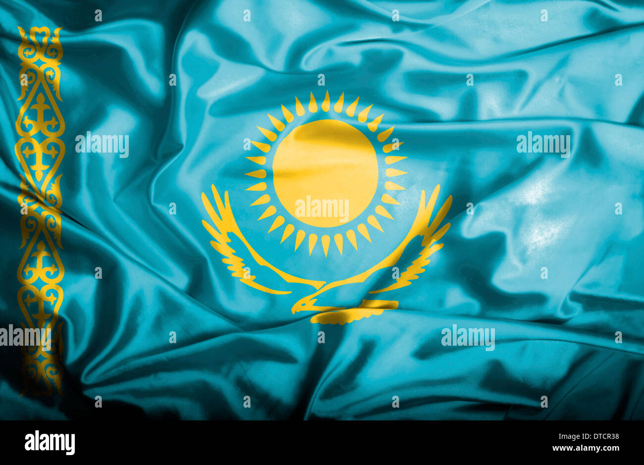 Kazakhstan Flag Hi Res Stock Photography And Images Alamy