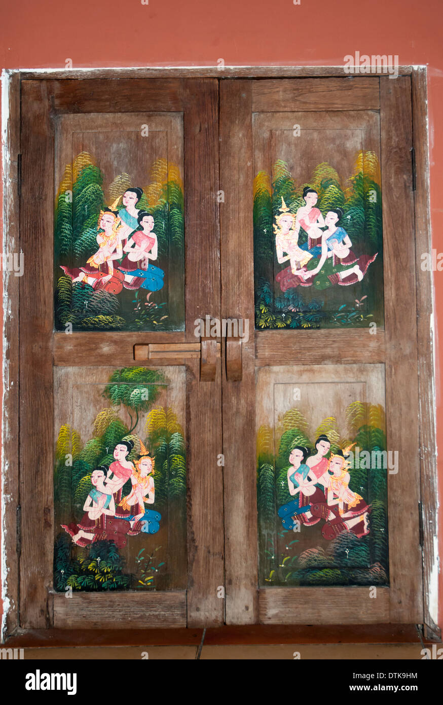 traditional door panels used as restaurant decor, chiang mai stock traditional door panels used as restaurant decor, chiang mai stock