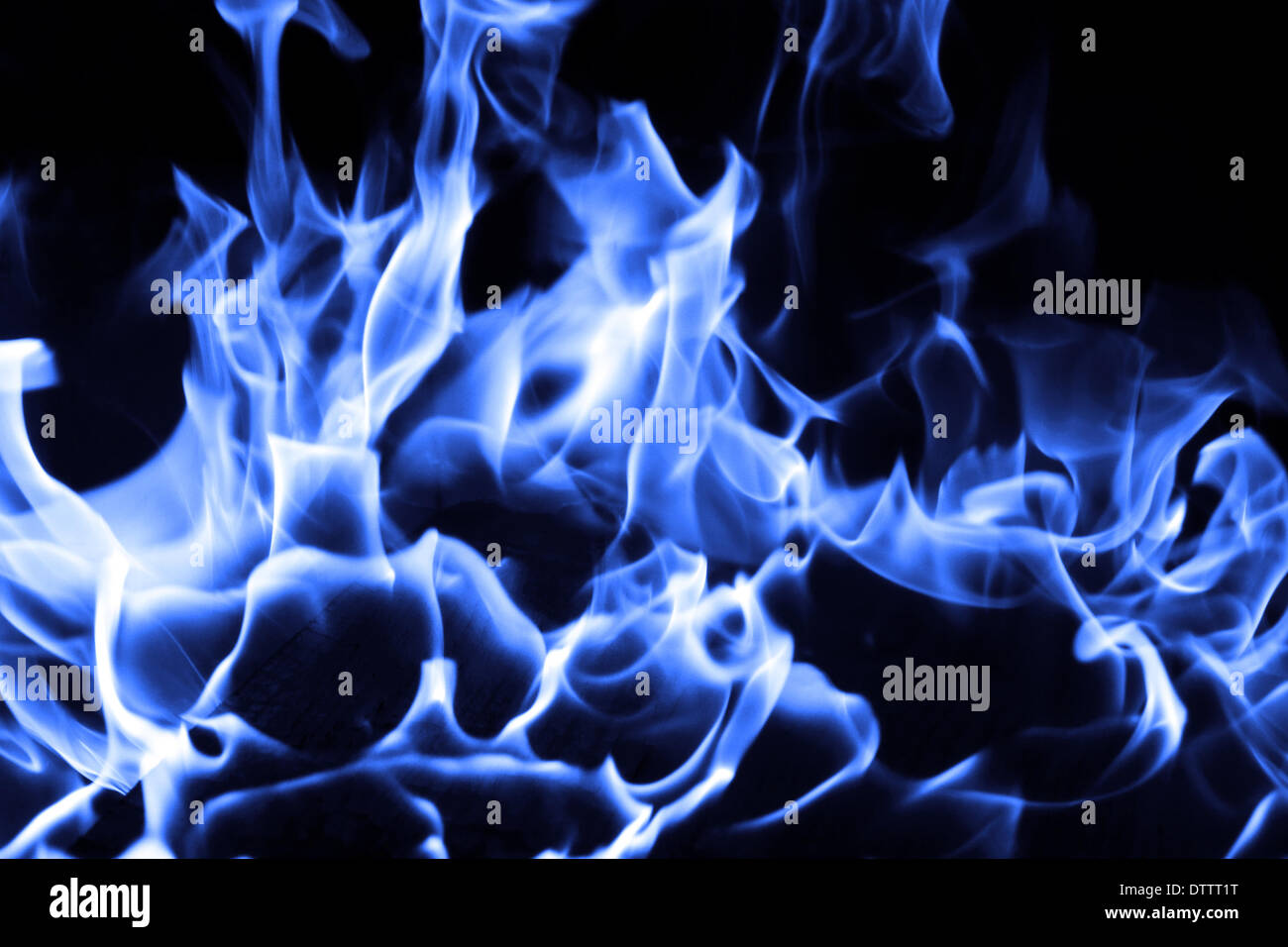 Blue fire on black background Stock Photo, Royalty Free Image 66928564
