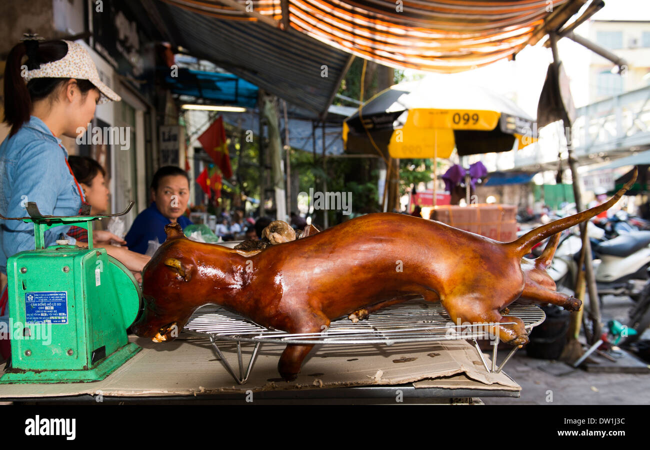whole dogs meat for sale (Thit Cho), Hanoi, vietnam Stock Photo, Royalty Free Image 67033664