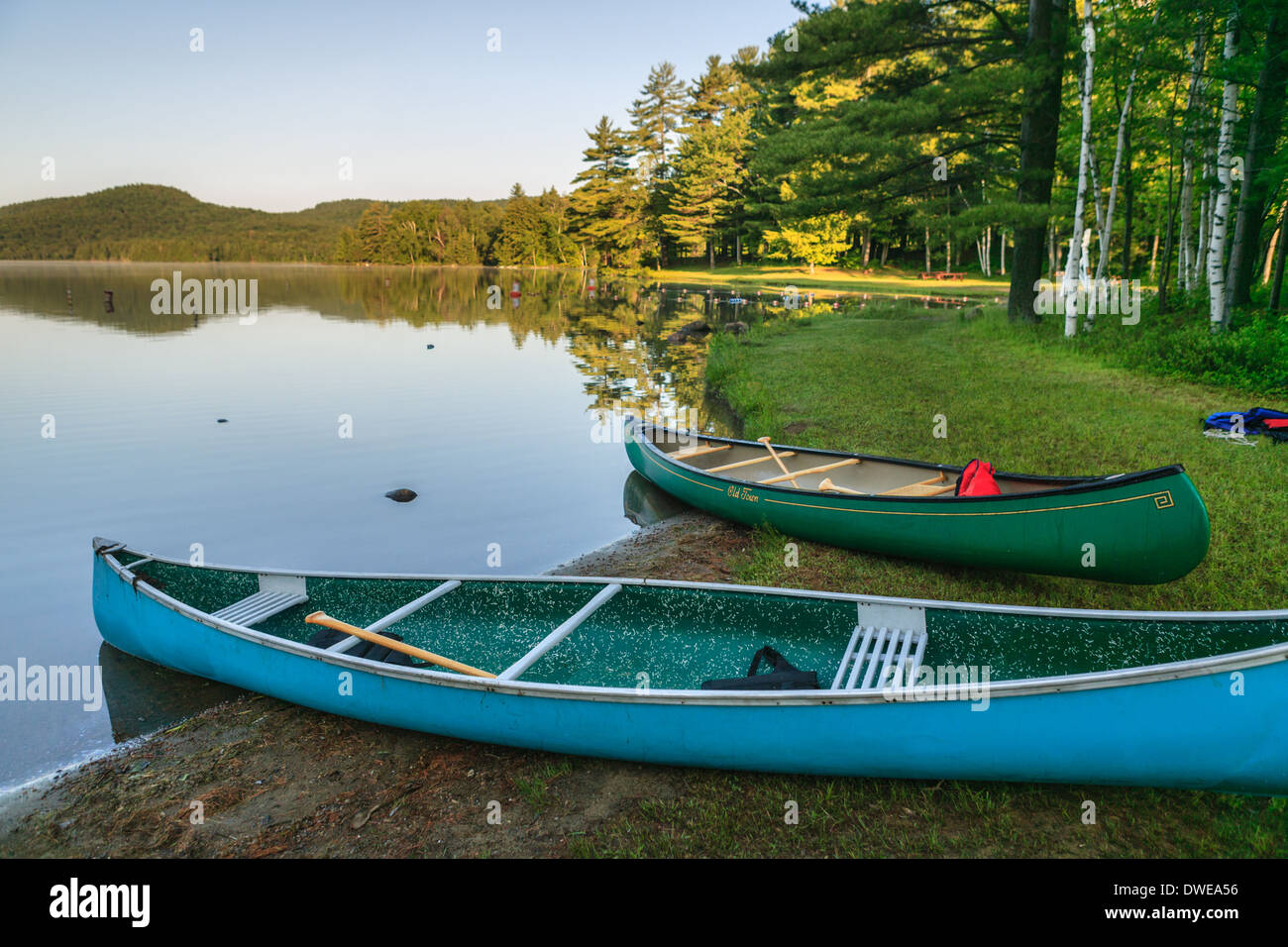 Putnam Pond Campground Adirondacks New York Stock Photo, Royalty Free