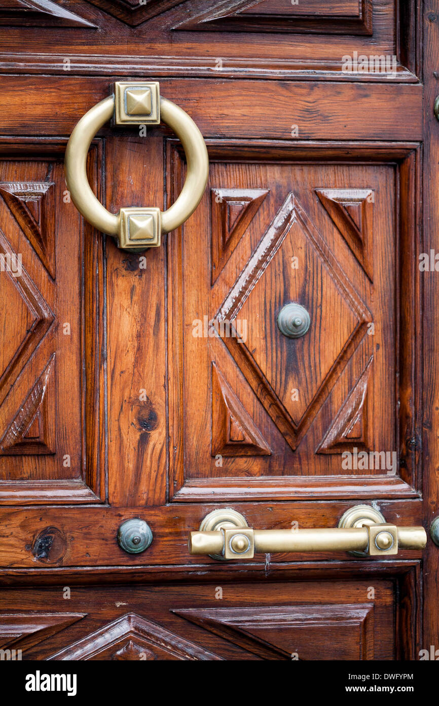 Heavy wooden door and heavy door knocker La Palma Canary Island ... Heavy wooden door and heavy door knocker La Palma Canary Island ...
