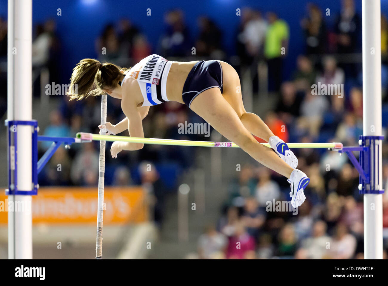 Courtney MACGUIRE Pole Vault Women Final British Athletics Indoor Stock