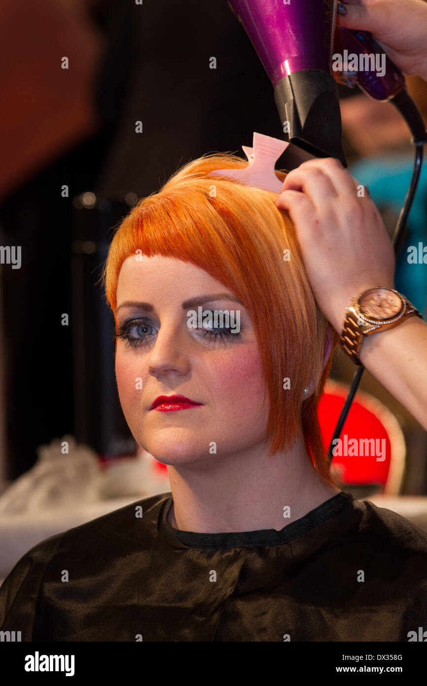 <b>Fiona McConville</b> at the Wintergardens Hairdressing Competitions. - blackpool-17th-march-2014-fiona-mcconville-at-the-wintergardens-hairdressing-DX358G