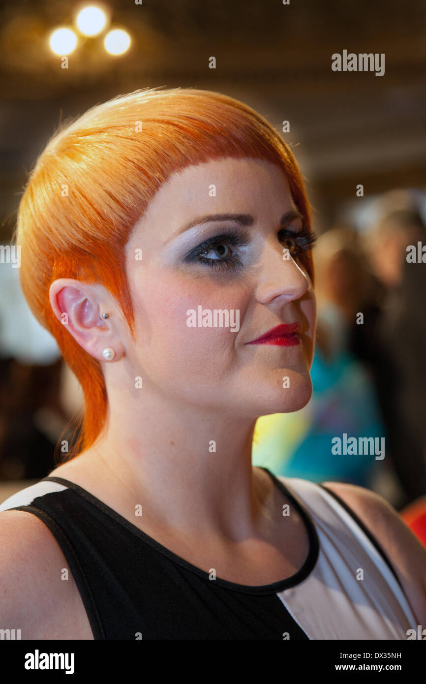 <b>Fiona McConville</b>, a model, at the Wintergardens Hairdressing Competitions. - blackpool-17th-march-2014-fiona-mcconville-a-model-at-the-wintergardens-DX35NH