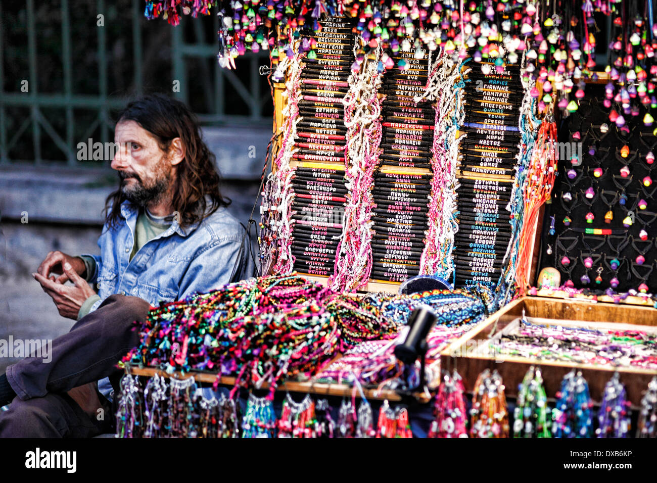 Souvenirs in the streets of Athens, Greece Stock Photo, Royalty Free