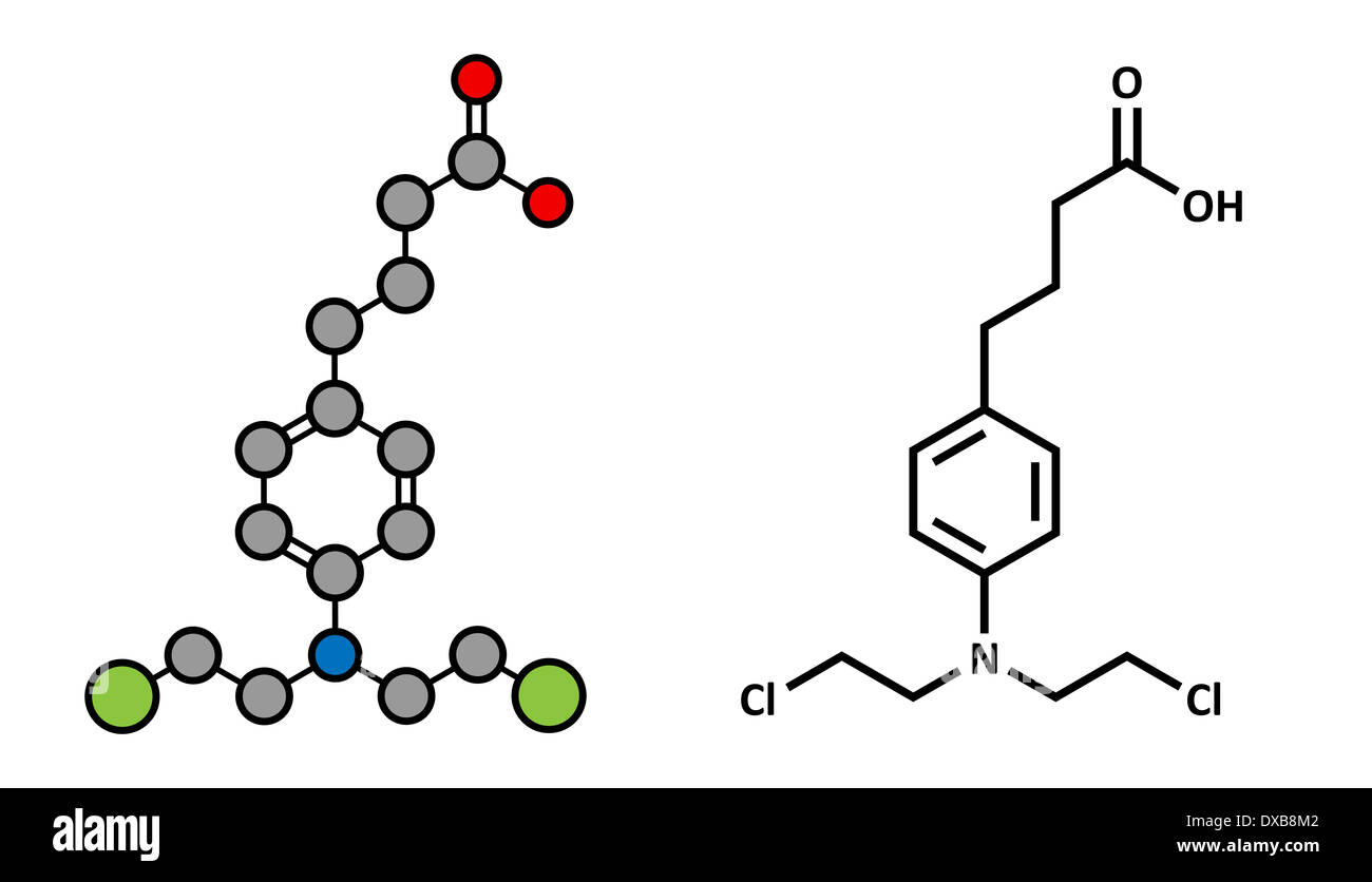chlorambucil leukemia drug molecule nitrogen mustard alkylating nitrogen mustard
