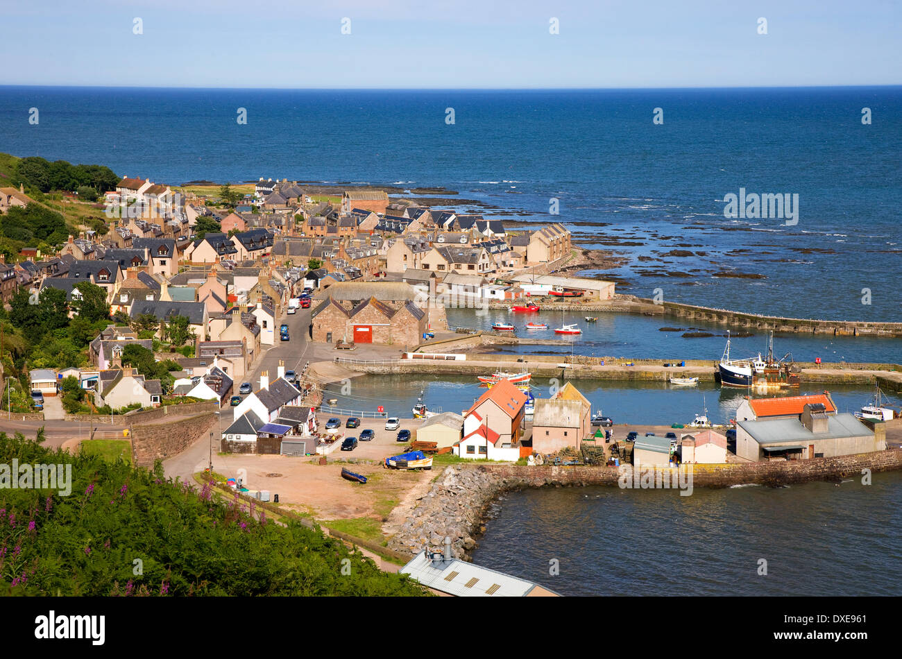 Gourdon harbour, Aberdeenshire, N/E Scotland Stock Photo, Royalty Free