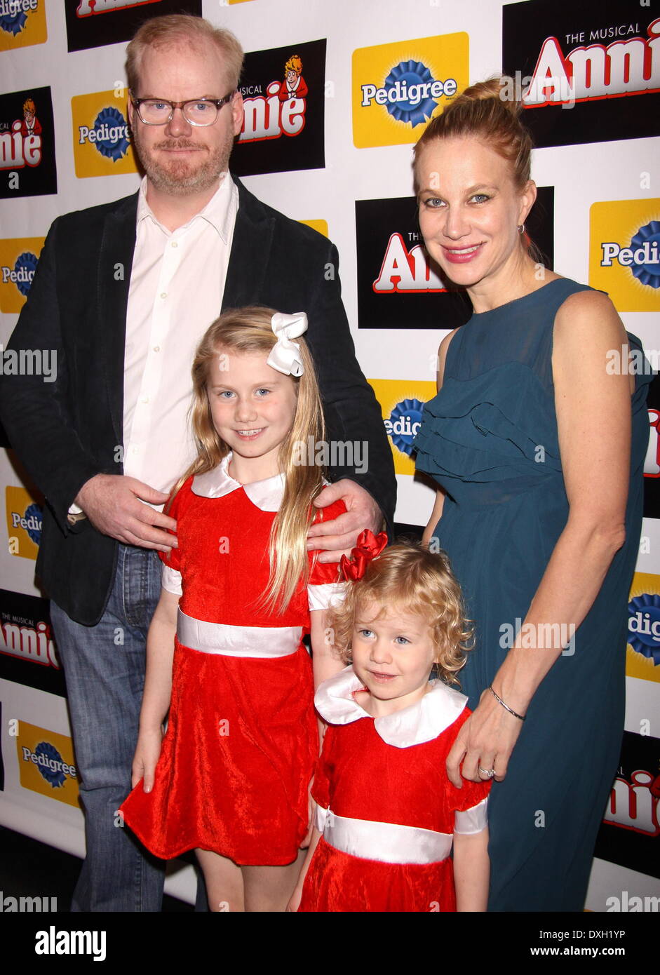 Jim Gaffigan, Jeannie Noth Gaffigan, Marre Gaffigan and Katie Louise