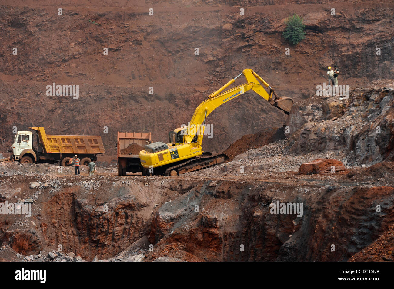 INDIA Jharkhand Noamundi , iron ore open cast mining for Tata Steel