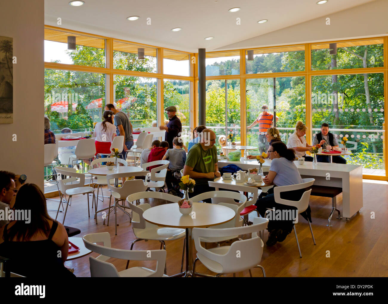 visitor centre cafe at creswell crags a limestone gorge containing visitor centre cafe at creswell crags a limestone gorge containing