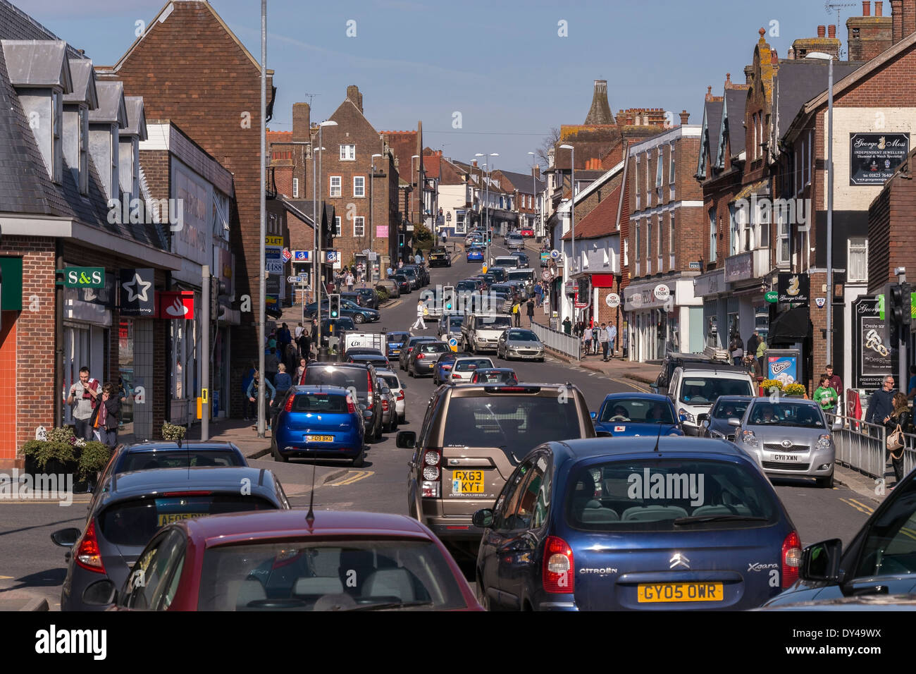 Busy Town Centre High Uckfield East Sussex busy town centre high uckfield east sussex