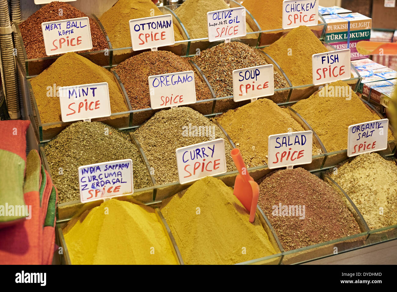Exotic spice market at the Grand Bazaar Istanbul, Turkey Stock Photo, Royalty Free Image ...