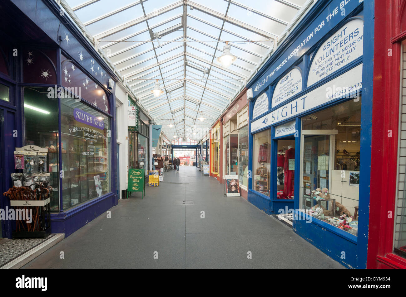 old fashioned shopping mall in Bognor Regis Stock Photo, Royalty Free