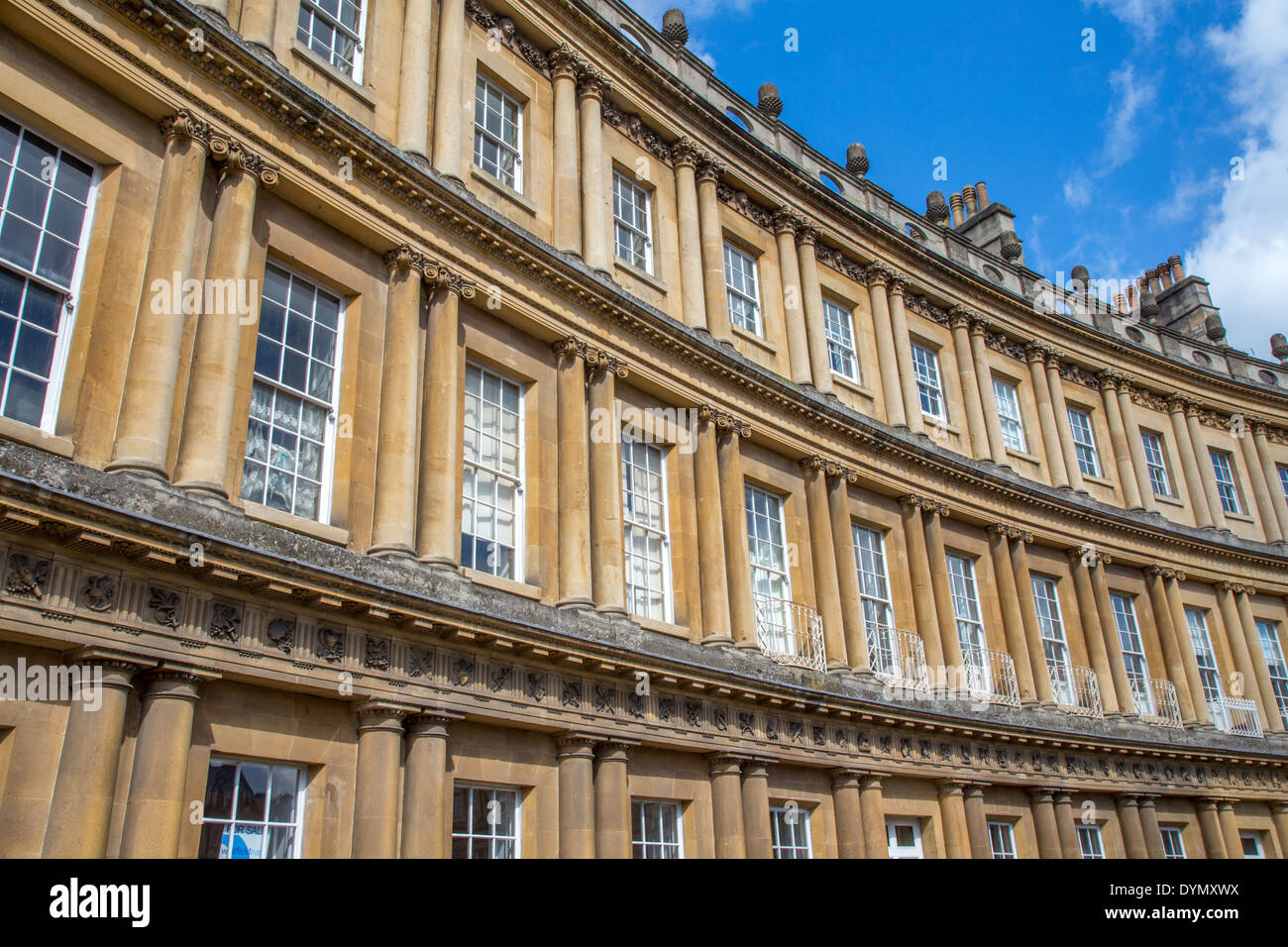 Townhouses in The Circus, Bath, Somerset Stock Photo, Royalty Free