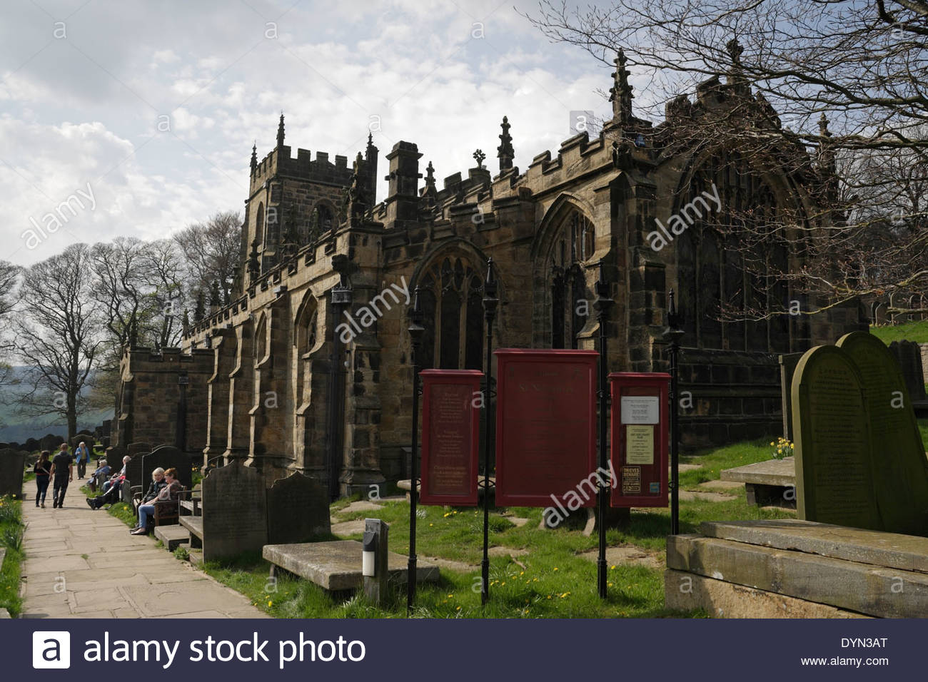 St Nicholas Church in High Bradfield village, suburb of Sheffield Stock