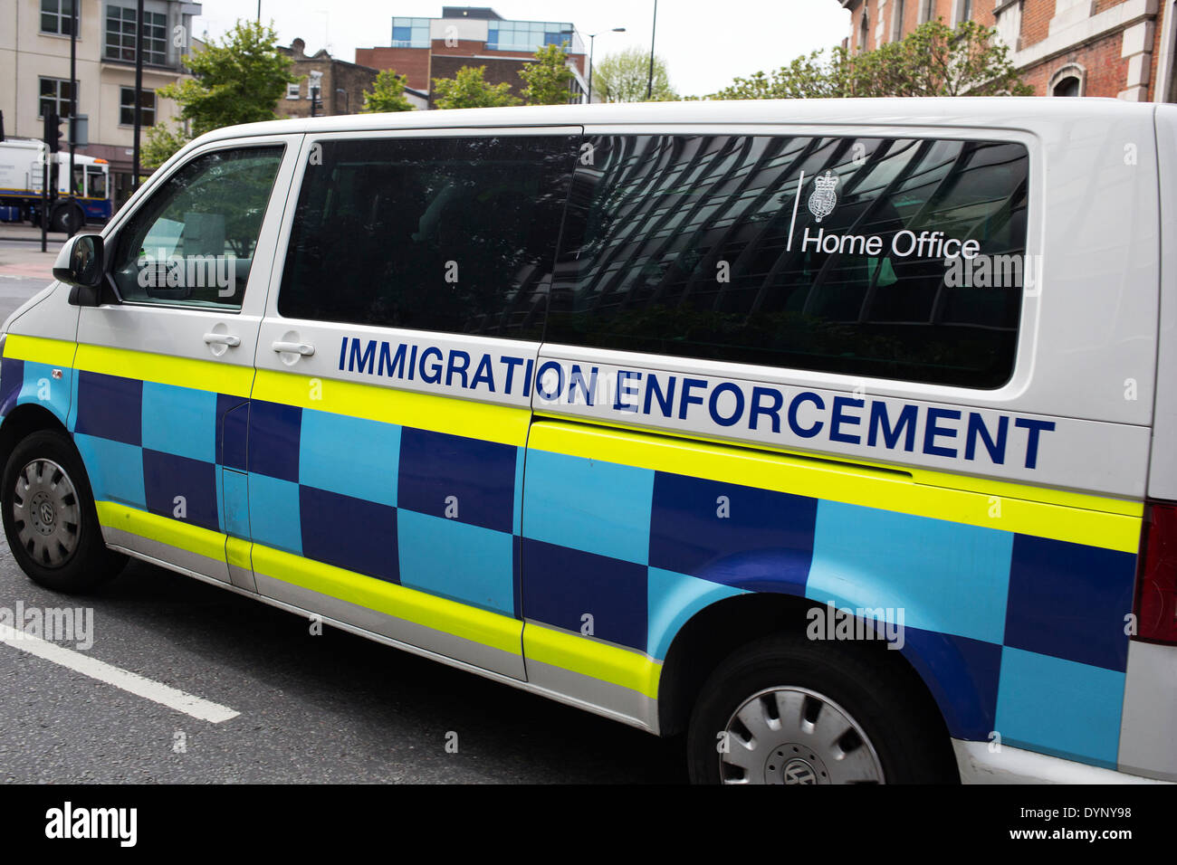 Home Office Immigration Enforcement van driving through South London