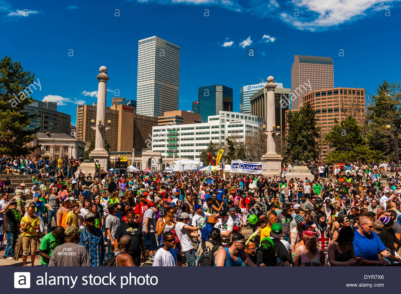 420 Cannabis Culture Music Festival, Civic Center Park, Downtown Stock