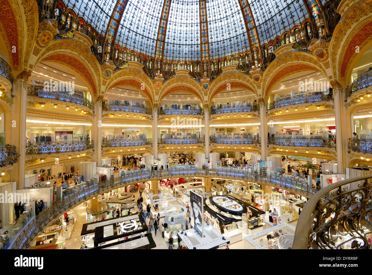 Galeries Lafayette, shopping mall, Paris, France Stock Photo, Royalty Free Image: 68750067 - Alamy
