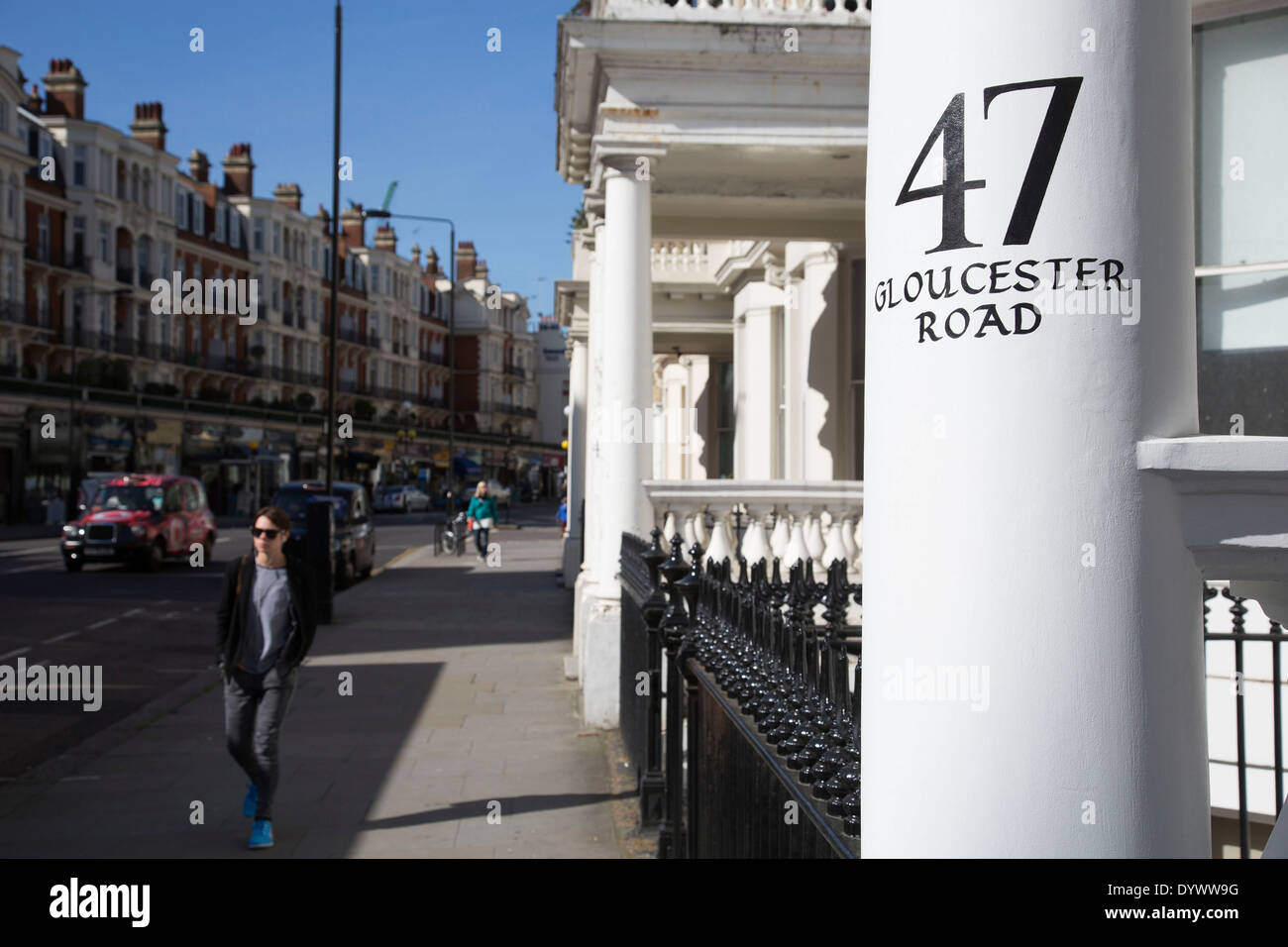 House numbers painted on columns in a London street Stock Photo House numbers painted on columns in a London street Stock Photo